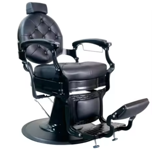 Luxury Retro Salon Hairdressing <b>Barber</b> <b>Chair</b> Hydraulic Hair Cutting Reclining Grooming Massage Leather Furniture for Gym Use - Product Image 1