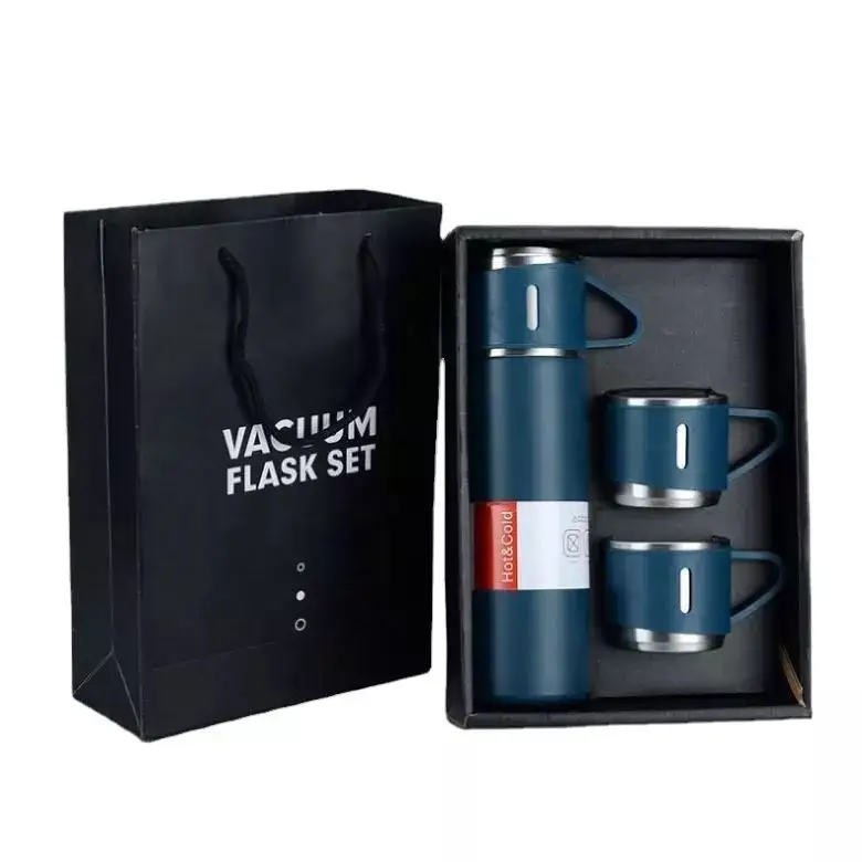 2022 500ml Travel Mug Cup set Vacuum Flask Gift Set Double Wall Stainless Steel Thermos Bottle Vacuum Flask Set Business Gift
