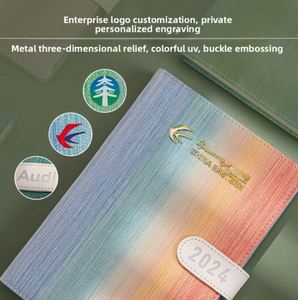 Personalized Custom <b>A5</b> Leather Notebook Hot Binding Design School Company Personal Gift logo - Product Image 5