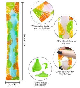 Sacchetti per Gelati e Ghiaccioli con Chiusura Laterale, in Materiale Laminato Trasparente per Alimenti, Ideali per Feste Estive - Product Image 3