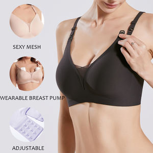 Bra Menyusui Ibu Hamil Seksi Ukuran Asia <span class=keywords><strong>M</strong></span> L XL XXL Grosir, Bra Menyusui Tanpa Jahitan Berbahan Jelly, Nyaman dan Bernapas untuk Musim Panas - Product Image 1