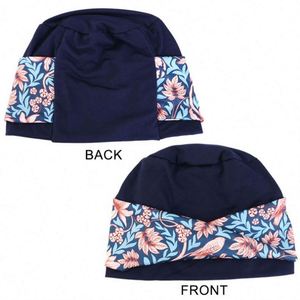 New Arrival Women Twist Turban with Floral Pattern Printed Polyester Outdoor Headwrap Stretchy Muslim <b>Hijab</b> Chemo <b>Cap</b> - Product Image 3