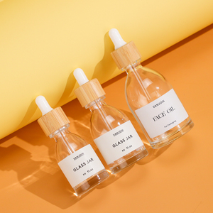 Chai tinh dầu thủy tinh trong suốt Vanjoin Custom 30ml 50ml 100ml, có thể tái sử dụng, kèm nắp nhỏ giọt bằng tre - Product Image 4