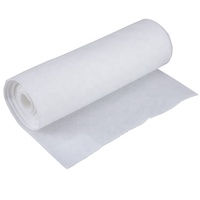 Kain Nonwoven PP hewan peliharaan jarum RPET melubangi kain bukan tenun untuk tahan api putih jarum katun