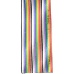 Câble plat à 30 broches XINGYHENG, câble IDC de 30 fils de couleur arc-en-ciel, 16 pieds (5 m), conducteur en cuivre, isolation en PVC - Product Image 4