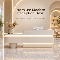 Comptoir de réception moderne en bois sur mesure de qualité supérieure, mobilier de bureau commercial pour hôtel, hôpital, salle de sport, centre commercial