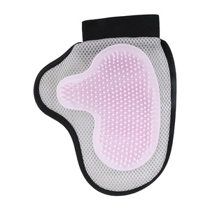 <b>Pet</b> Bathing Gloves Gray Background Pink Blue Green For Dog Massage And Hair Removal - Product Image 6