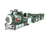 Train touristique à vapeur simulé, train électrique sans rails pour passagers, train pour enfants pour fêtes foraines et centres commerciaux