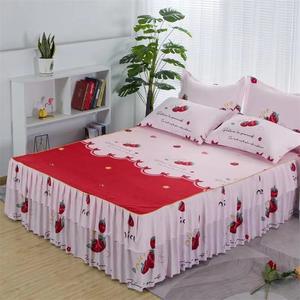 100% Polyester Modernes 3-teiliges bedrucktes Bettrock-Bettlaken-Set für die ganze Saison anpassbar für zu Hause - Product Image 4