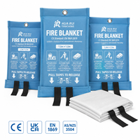 Couverture de sécurité incendie en fibre de verre pour cuisine, résistante à la chaleur, usage domestique d'urgence, OEM, marque privée, approvisionnement en gros Europe