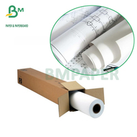 24 ''X 150ft Rollo de papel plotter de formato ancho 20LB 24LB para planes de ingeniería CAD