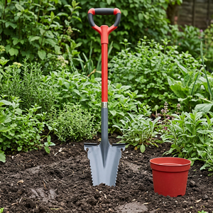 Set di 2 Attrezzi da Giardino 2-in-1: Vanga Dentellata e Sega <span class=keywords><strong>per</strong></span> Radici con Manico in TPR <span class=keywords><strong>per</strong></span> Terreni Duri e Radici Robuste - Product Image 2