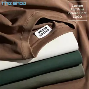 Prime Quality Custom Tshirts 100% Cotton 280GSM Thick Oversized Blank T Shirts Men Tee Shirt Heavyweight Cotton T Shirt
