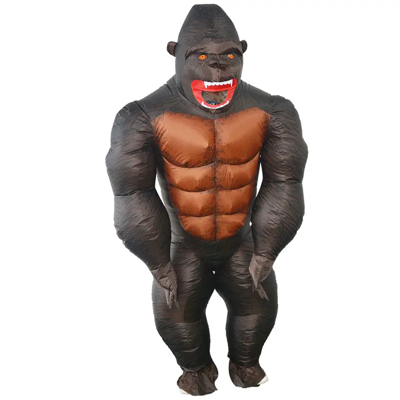 active festival gift kids costume advertising giant animal standing inflatable type adult kingkong mascot blow up