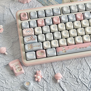 Personalidad Pink <span class=keywords><strong>Alice</strong></span> Keycaps 140 Teclas Perfil de M-OA PBT Dye Subbed Keycap para 61/64/68/104/108 Mx Switch Teclado mecánico - Product Image 5