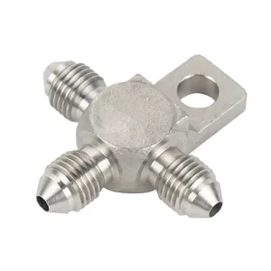 NiceCNC ATV ANTee Block para <span class=keywords><strong>Yamaha</strong></span> Raptor 700 con lengüeta manguera de freno <span class=keywords><strong>Banjo</strong></span> adaptador de montaje Tab 3/8 "UNF X24 TPI Accesorios - Product Image 4