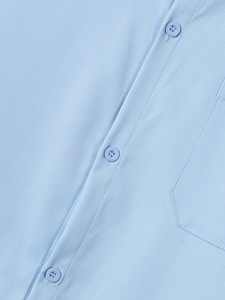 <span class=keywords><strong>Camicia</strong></span> da Lavoro Personalizzata <span class=keywords><strong>Blu</strong></span> Traspirante Slim Fit per Uomo, Manica Lunga con Bottoni e Tasche, Stile Casual - Product Image 3