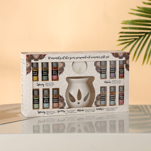 Bộ Nến Đốt Dầu Chai Gốm Tinh Dầu Hương Liệu 12*5Ml Bộ Quà Tặng Trị Liệu Bằng Hương Liệu - Product Image 4