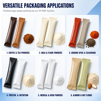 Machine d'emballage entièrement automatique pour poudres (farine, thé au lait, café, épices) ; Options d'emballage en sachet et de personnalisation