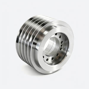 Puleggia Centrifuga a 5 Scanalature in Acciaio Inox Lavorata CNC - Parte di Trasmissione per Separatore Industriale con Tolleranza di Precisione +/-0,005mm - Product Image 1