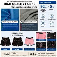 Shorts de plage pour hommes transfrontaliers à succès, double couche, grande taille, séchage rapide, coupe ample, jambe droite, respirants, pour le surf