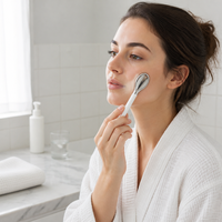Bâtonnet de massage facial Cryo Globe en acier inoxydable pour soins de la peau, avec cuillère à crème rafraîchissante pour les yeux
