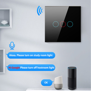 Giá tốt nhất không có kính trung tính tường EU 1 2 3 4 gang cảm ứng ánh sáng 433 tuya chuyển đổi thông minh Wifi Alexa - Product Image 3