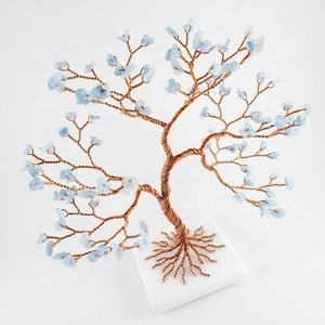 Natural <b>Crystal</b> <b>Chip</b> Aquamarine Wire Wrapped Tree of Life Stone <b>Chip</b> Tree <b>Crystal</b> <b>Chip</b> Healing Gemstone Agate Decoration Gifts - Product Image 4