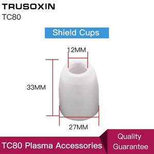 20 Piezas de Consumibles para Antorcha TC80, Copas Protectoras para Cortar Porcelana, para Cortadora de Plasma Inverter CUT40 CUT30 CUT50 CUT80, Boquilla Protectora - Product Image 2