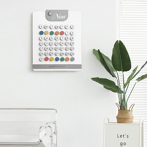 Calendario Perpetuo Wozoom, Decoración de Pared, Rectángulo Gris, Diseño Minimalista, Decoración para Sala de Estar, Artículo Colgante para el Hogar - Product Image 1