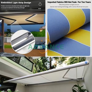 Toldo Retráctil Eléctrico <span class=keywords><strong>de</strong></span> Alta Resistencia con Marco <span class=keywords><strong>de</strong></span> Aluminio Resistente al Viento, Directo <span class=keywords><strong>de</strong></span> Fábrica, para Villas y Restaurantes - Product Image 5