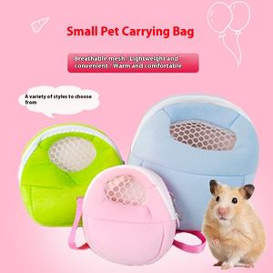 Mochila de algodón portátil oblicua para mantener el calor para mascotas pequeñas, roedores, jaula de hámster dorado con bolsa para llevar, transportadores de mascotas - Product Image 2