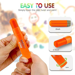 Disegno cancelleria solido Gouache Stick lavabile Tempera setosa bastoncino di vernice per bambini ad asciugatura rapida pastelli idrosolubili - Product Image 6
