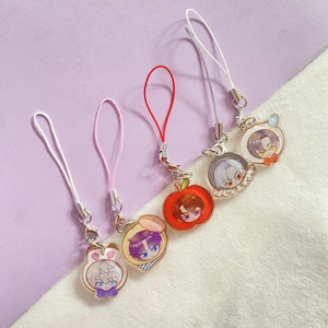 Portachiavi in Acrilico Epossidico Stampato UV su Due Lati con Tema Anime Giapponese Personalizzato con Cinturino in Metallo - Product Image 6