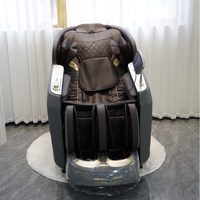 Fauteuil de massage Zhipin, meilleur fauteuil de massage multifonctionnel automatique robotisé 3D en cuir PU, gravité zéro, étirement complet du corps, double cœur, piste SL