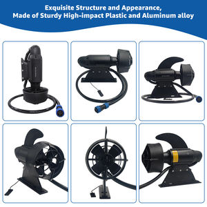 Bote Inflable de Pesca <span class=keywords><strong>con</strong></span> <span class=keywords><strong>Motor</strong></span> de Corriente y Tubo Flotante, Propulsor Eléctrico Subacuático para Kayak, Canoa, Tabla de Paddle - Product Image 2