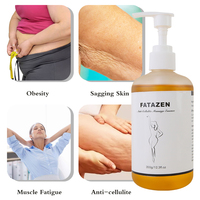 Huile de massage FATAZEN naturelle et biologique anti-cellulite pour salon de beauté, spa, soins complets du corps, huile de massage de marque privée à absorption rapide