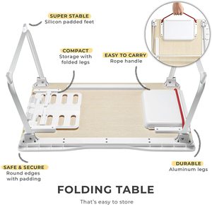 Simple Dormitory Lazy <strong>Desk</strong> on Bed <strong>Desk</strong> Deskable <strong>Foldable</strong> Multi-purpose <strong>Small</strong> Table Laptop Bed Table - Product Image 4