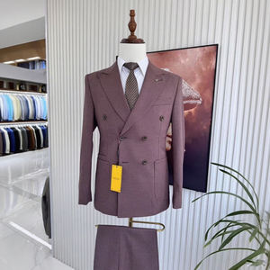 Completo Tuxedo da <span class=keywords><strong>Uomo</strong></span> <span class=keywords><strong>Slim</strong></span> <span class=keywords><strong>Fit</strong></span> Monopetto 2 Pezzi per Matrimoni, Feste ed Eventi Aziendali, Traspirante e Taglie Forti - Product Image 1