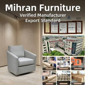 Modern 360° Swivel Upholstered Accent Chair Woven Fabric Leisure <b>Armchair</b> for Living Room Hotel Lobby <b>Single</b> Sofa Lounge Chair - Product Image 4