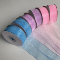 Ruban en organza multi-tailles pour décoration de mariage, boîte cadeau, emballage de gâteau, ruban en mousseline décoratif de Noël