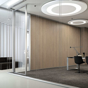 Cloison modulaire Cloison en bois Texture solide Cloison de bureau Cloison double pour intérieur de bâtiment commercial - Product Image 2
