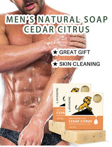 Jabón natural limpiador, exfoliante, hidratante y blanqueador para hombres con aroma a cítricos y romero. - Product Image 5