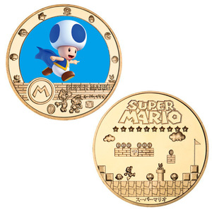 Pièces commémoratives Mario Anime, badge en fer moulé sous pression, coloré, doré, en relief, cadeau, objets de collection, emballés individuellement - Product Image 2