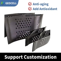 Mur de soutènement texturé perforé pour allée, Geocell Strataweb Geowebs, contrôle de l'érosion, HDPE durable noir, garantie 5 ans