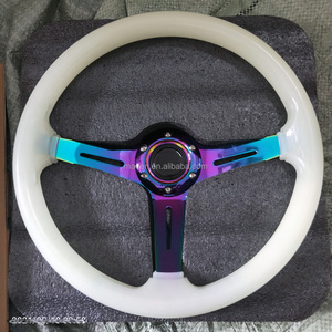 Universal 14 pulgadas 10 colores acrílico Car Tuning Parts Racing Drifting volante - Product Image 6