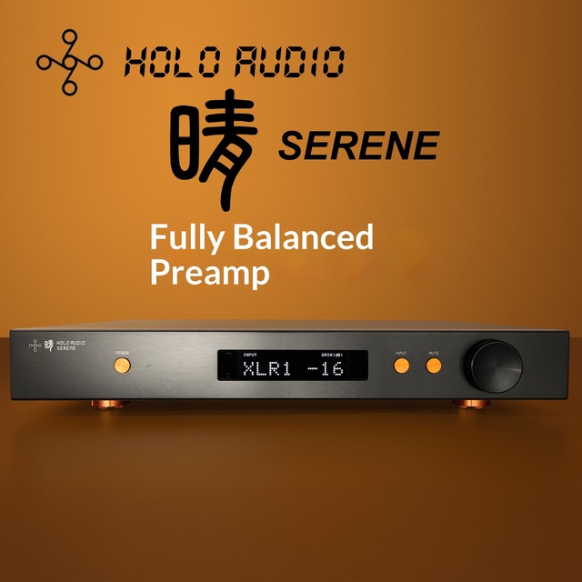 Holo Audio Serene Full Balanced Preamplifier Hi-Fi Desktop Audio Preamp XLR Balanced Input Output for Power Amplifier