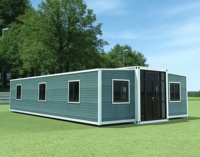 Maison conteneur pliable extensible sur remorque, maison conteneur modulaire préfabriquée pour une vie nomade Ray-Zen
