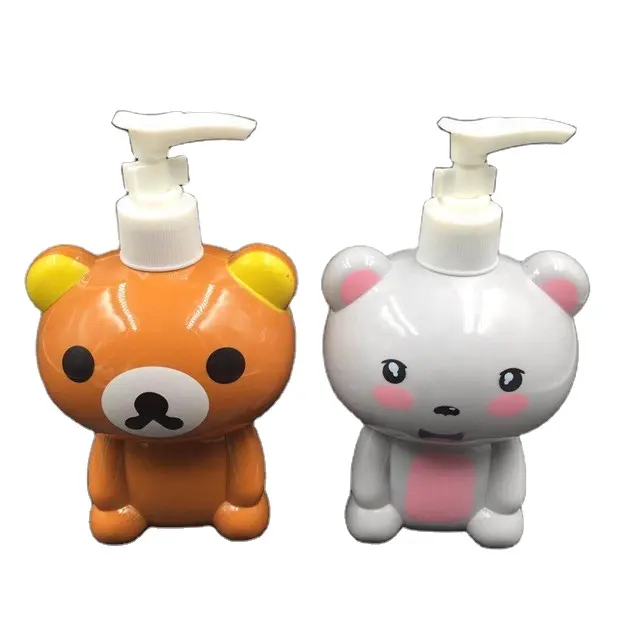 Animal type cartoon plastic lotion bottle with pump spray for shampoo or cleaning and washing