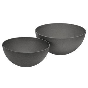Ensemble de deux bols de service MAGU Bowl Natural Design, finition noire mate - Product Image 1